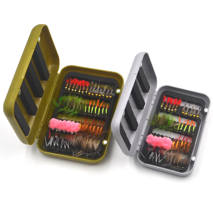 MNFT Fly Fishing Flies gold Trout Flies fly fishing insects Mixed Artificial Bait Variety of Fake Lure 5640Pcs Set Box (2)