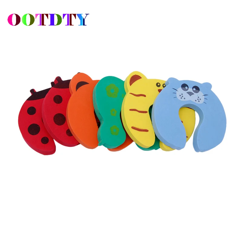 

OOTDTY 6Pcs/set Door Stop Baby Finger Pinch Guard Lock Jammer Stopper Protector Safety
