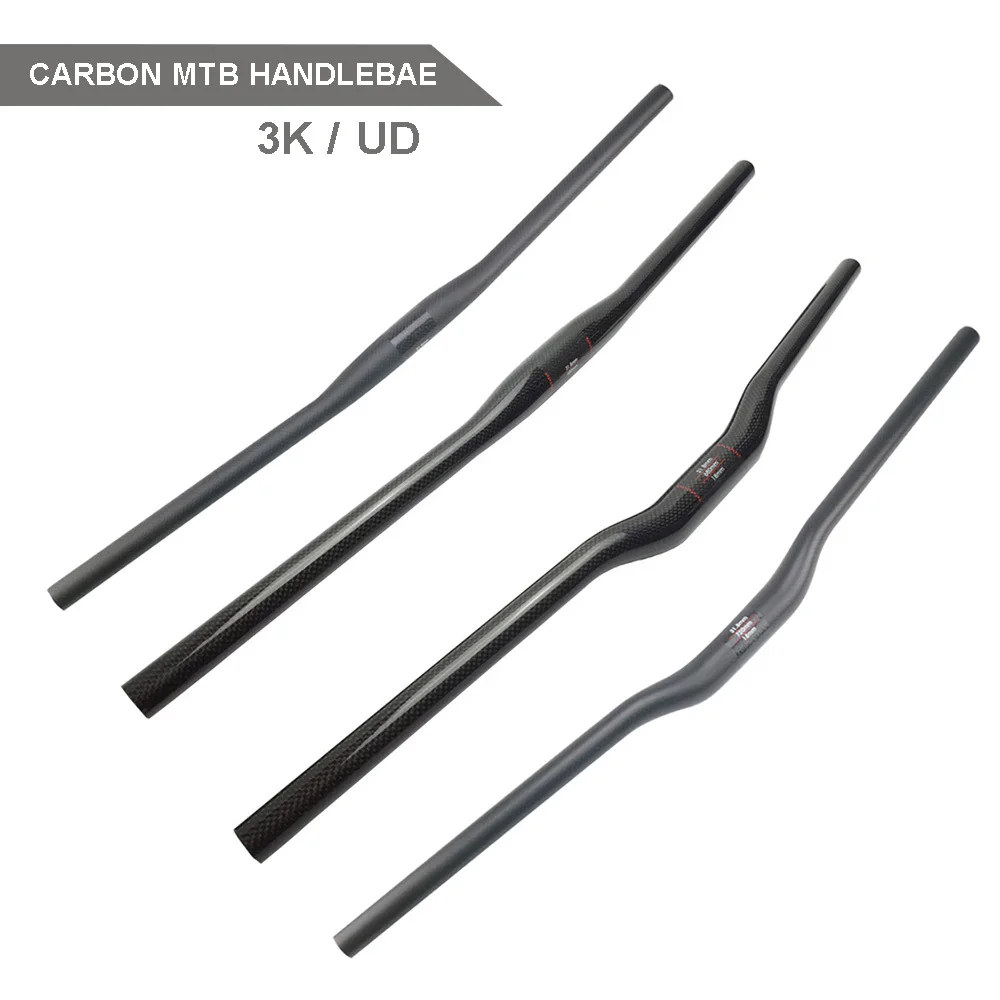 Toseek Full Carbon Fiber Bicycle Handlebar Mountain Bike Rise MTB
