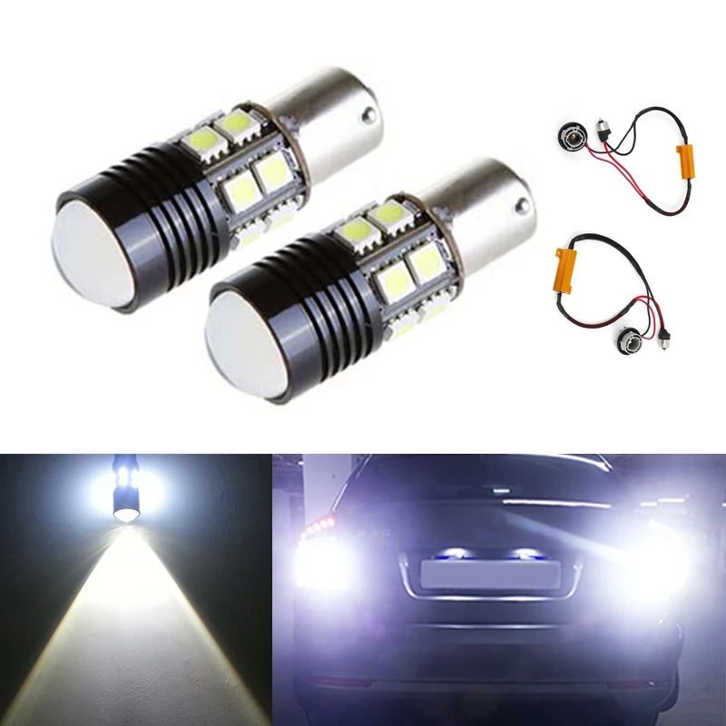 2X светодиодные лампы без ошибок для задсветильник света 1156 p21w 5050 чип CREE Skoda Fabia
