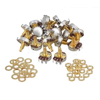 

Yibuy 25x A250K Coil Tap Guitar Bass Potentiometers 18mm Gold Plated Shaft
