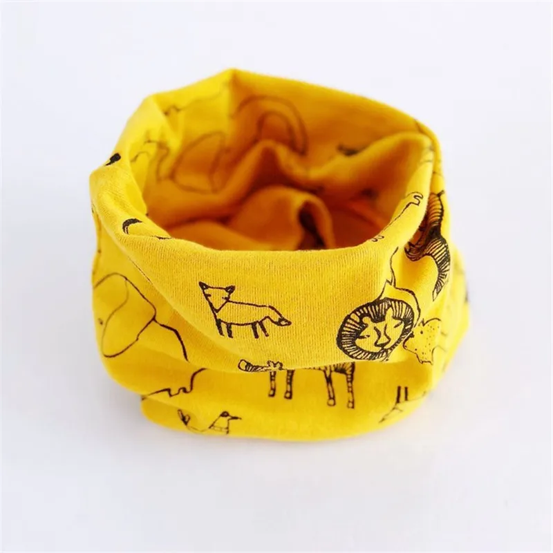 Модный однотонный хлопковый шарф в горошек со звездами для малышей, детские теплые шарфы с круглым кольцом для девочек и мальчиков, одежда с воротником, аксессуары - Цвет: 18