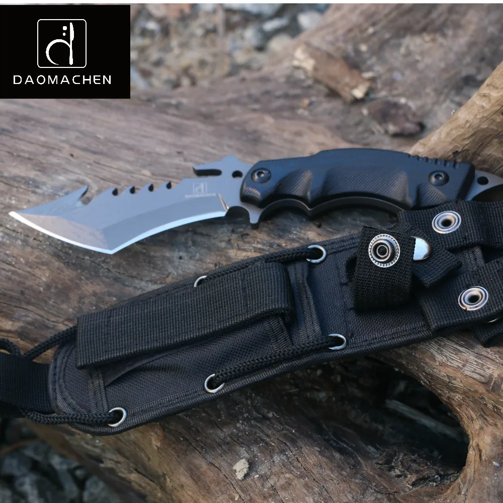 

Outdoor Tactical Knife Survival Camping Tools Collection Hunting Knives With Imported K sheath G10 Handle