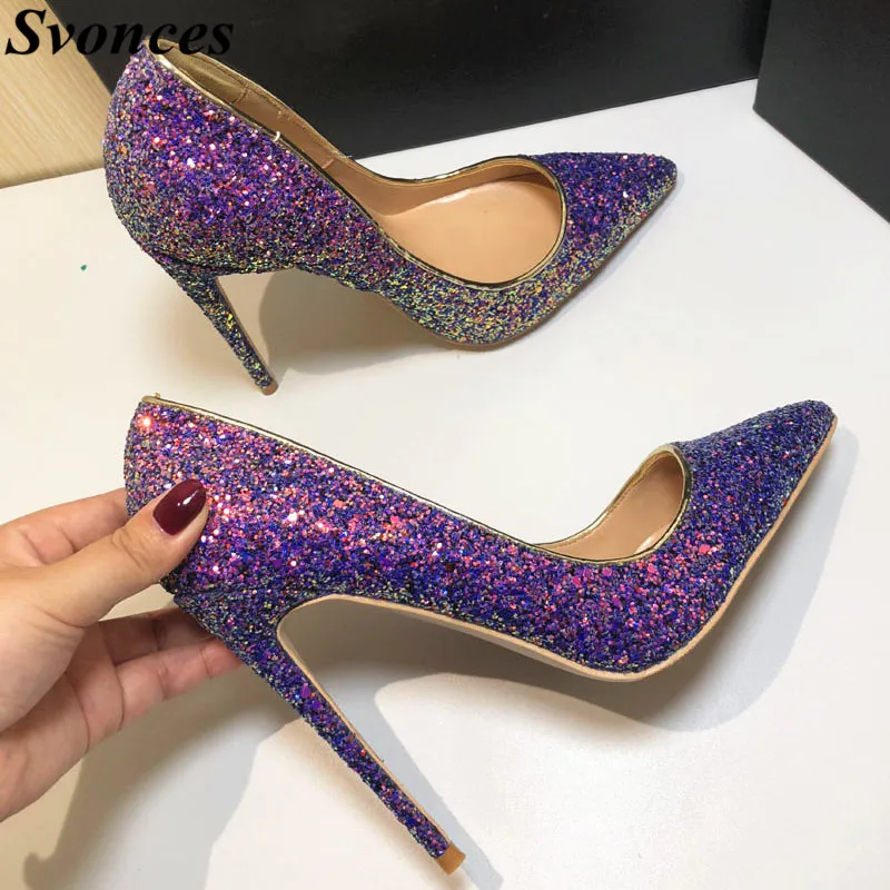 Aliexpress.com : Buy Real Picture Bling Sequins Women High Heels ...