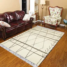 Else Nordec черно-белый ikat скандинавский геометрический 3d принт Противоскользящий килим моющийся декоративный килим Площадь Ковер богемный ковер