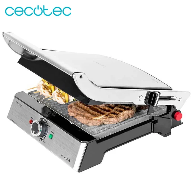 Cecotec RocknGrill PRO 2000WElectric Grill for Barbecue Ecological Stone  Coating RockStone Panini Grill Iron and Sandwich Maker - AliExpress