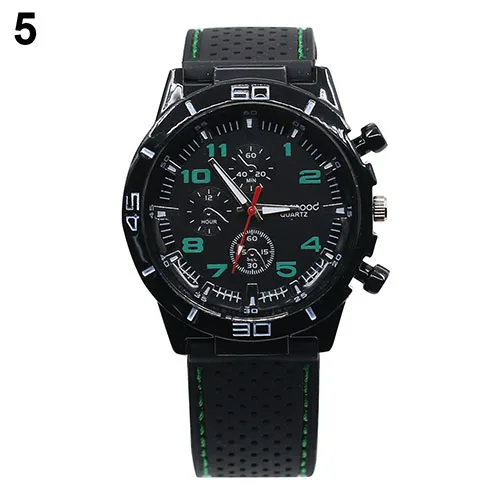 

Men's Racer Military Pilot Aviator Army Style Cool Silicone Sports Wrist Watch
