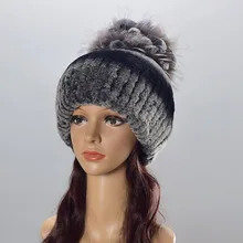 Women’s Fur Hats Natural Rex Rabbit Fox Fur Caps Winter Warm Russian Ladies Fashion Brand High Quality Beanies New Arrival