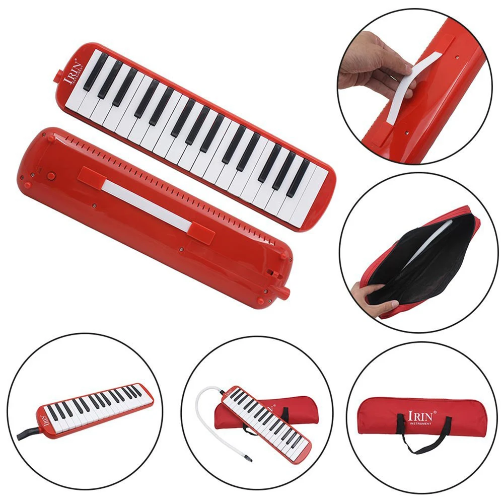 ИРИН 1 компл. 32 КЛЮЧ Фортепиано стиль мелодии с коробкой орган аккордеон рот кусок удар доска для ключей (красный)