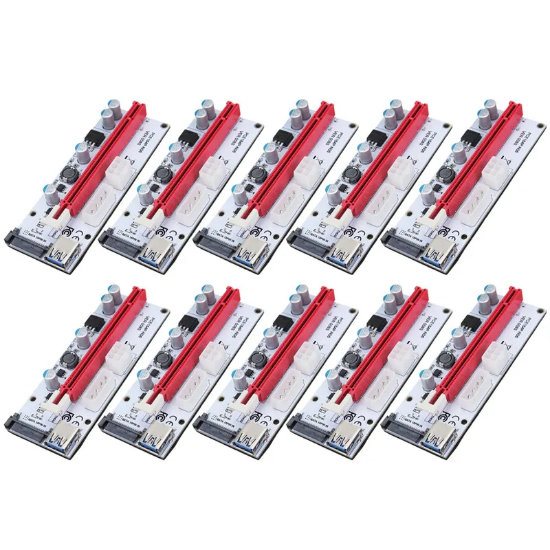 

10psc Power Supply Cable PCI-E Extender PCI Express Card 1x to 16x 60cm Usb3 6Pin For 8 GPU Graphics Cards Bitcoin Miner Network