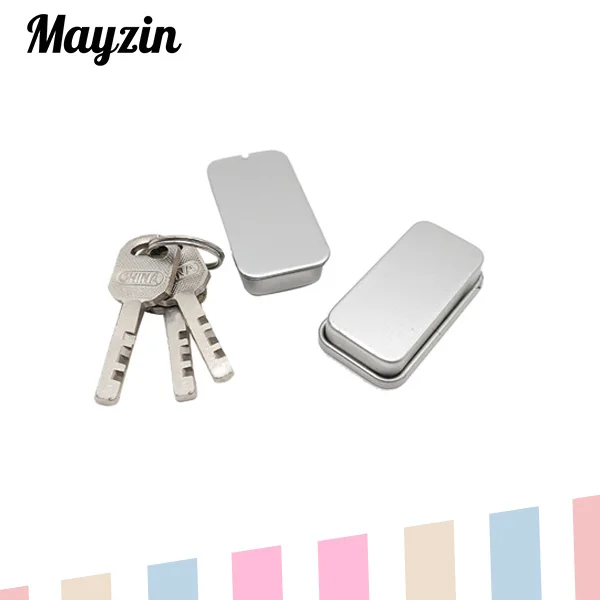 

WincoPack Small Size Rectangle push pull Tin Box metal pencil box with sliding lid