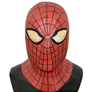 

Spiderman Latex Unisex Movie Cosplay Full Adult Overhead Latex Mask Spider-Man Avengers Party Costumes