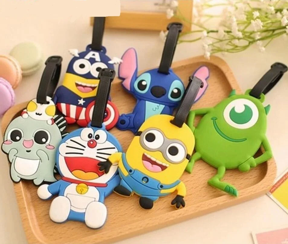 13 model 10cm silicone rubber Travel Bag Tag Holder Luggage Tag Name Card Bag Card Holder Travel Suitcase Baggage