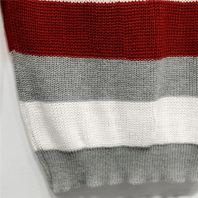 High quality sweaters fashion 2018 women Round Neck Striped Knitted Sweater party Jumper Pullover shirt Tops invierno A29#N (5)