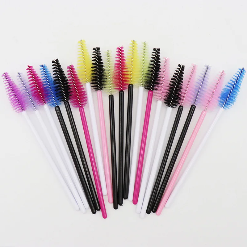 1000pcs Disposable Eyebrow Brush Water Drop Shape Nylon Material Lashes