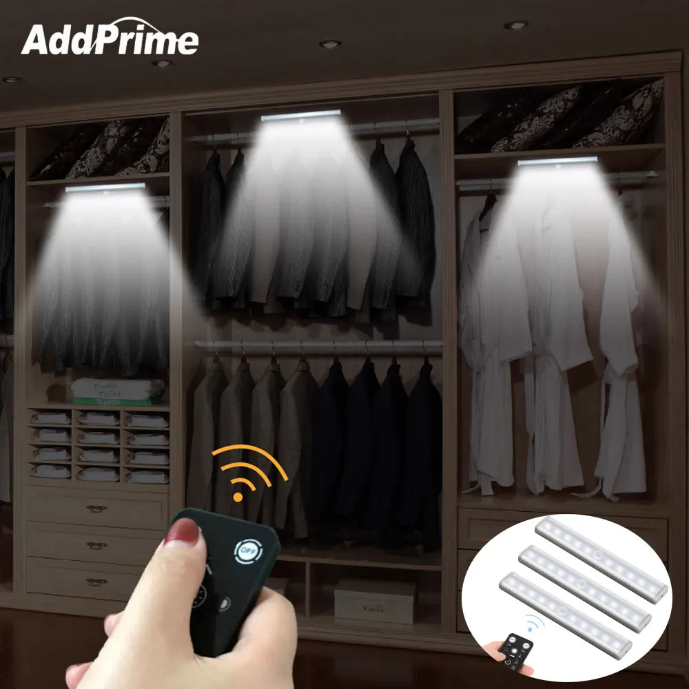 3Pcs LED Sensor Light For Home Wireless Motion Sensor Wardrobe Closet