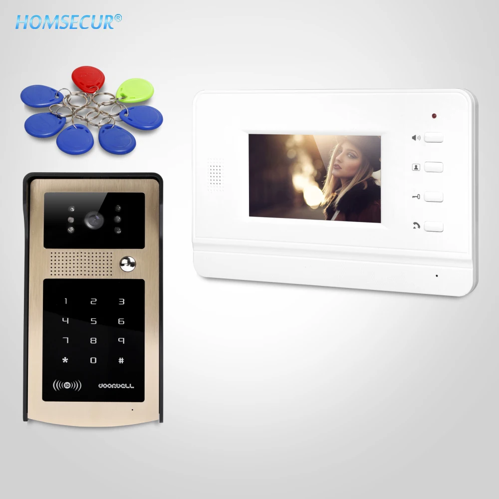 HOMSECUR 4.3&quot Video Security Door Phone with Keyfobs Password Keypad for Home XC004-G+XM402 | Безопасность и защита
