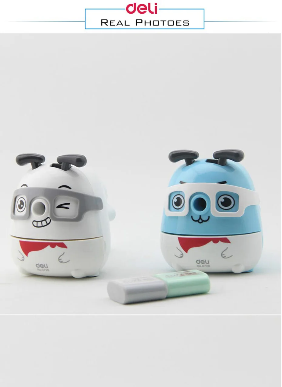 Deli 2018Cute Kawaii Animal Dog Pencil Sharpener Korean Kids School Supplies Stationery Hand Crank mechanical pencil sharpeners