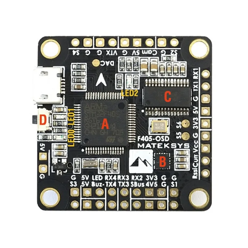 Оригинальный Контроллер полета Matek F405 OSD BetaFlight STM32F405 + системная плата
