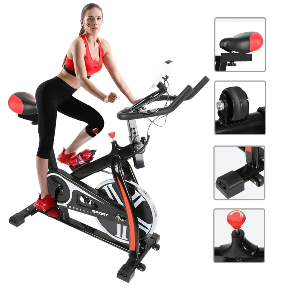 

2018 New Pedal exercise bicycle mute household magnetic stationary exercise bike indoor fitness cycling equipment bicycle HWC