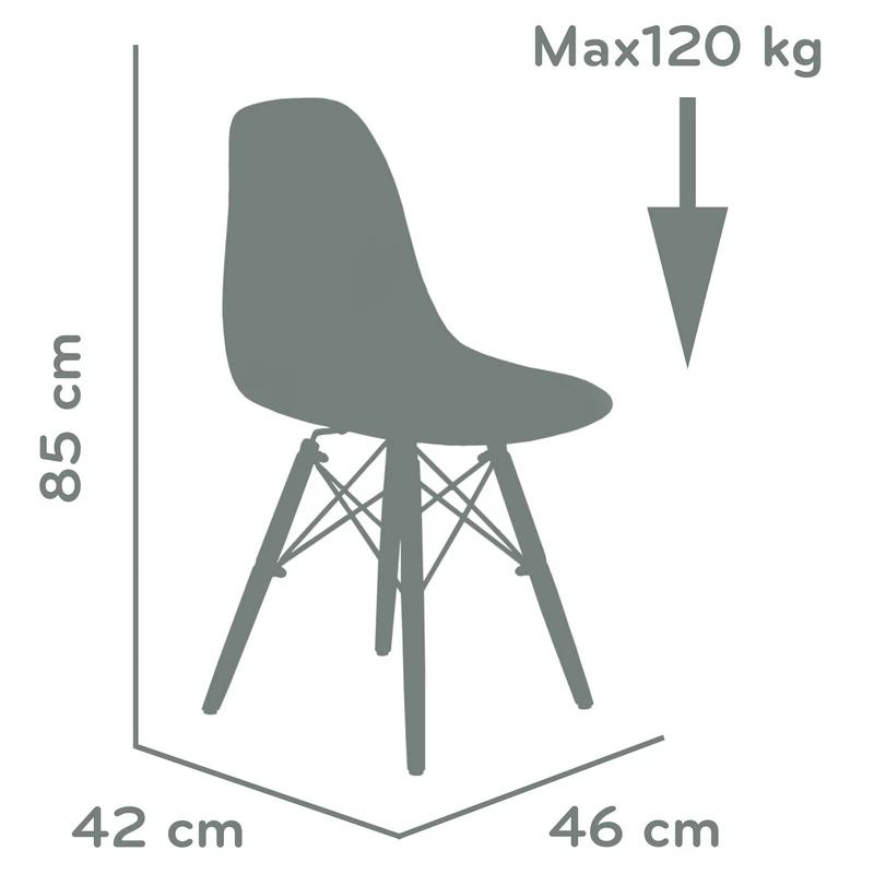  95712 Barneo N-12 Plastic Wood Kitchen Breakfast Interior Stool Bar Chair Kitchen Furniture free de - 4000328908778