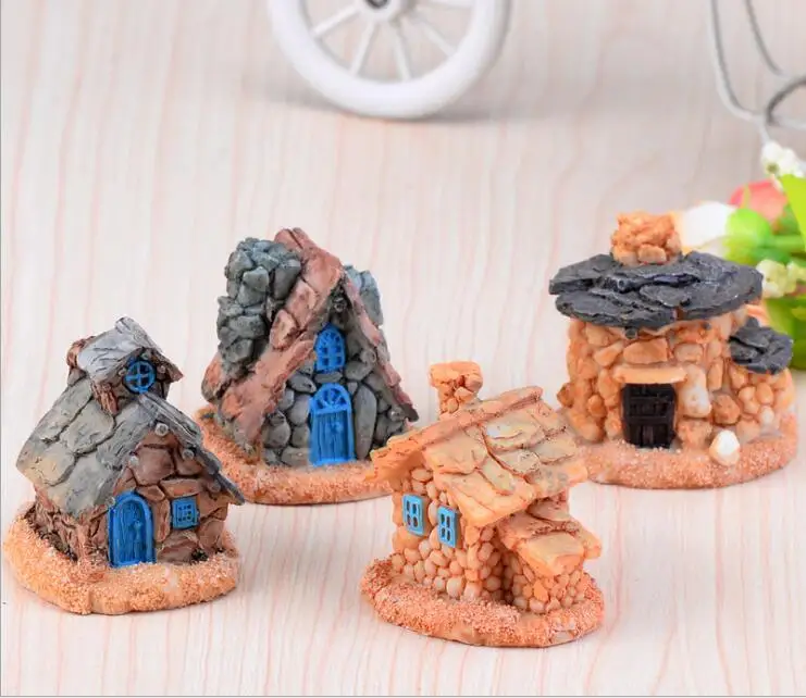 Мини эльф замок каменный дом 4 см миниатюрные садовые украшения игрушки zakka