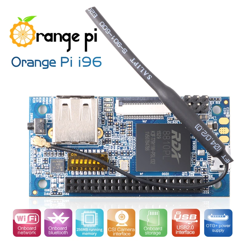 

Orange Pi i96 256MB Cortex-A5 32bit with WIFI and Bluetooth