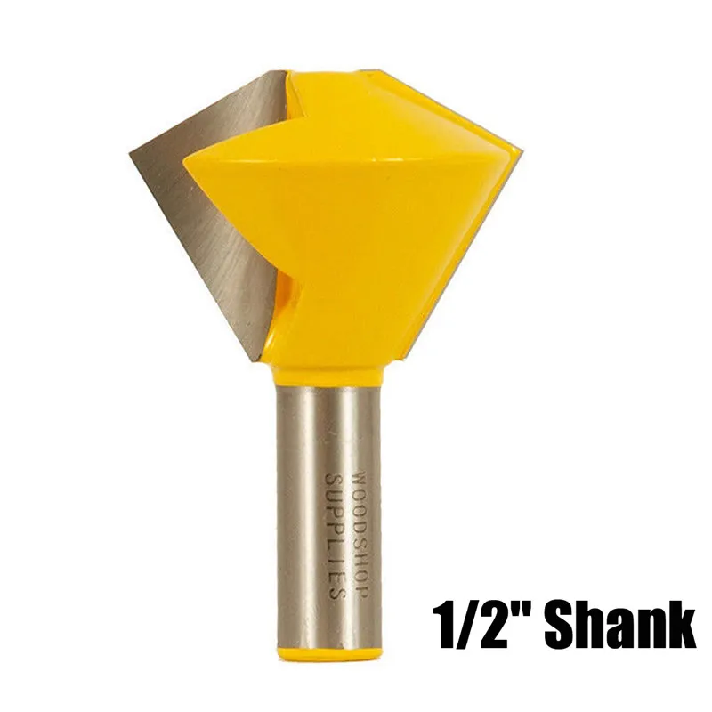 

Bird's Mouth Glue Router Bit 1/2'' Shank Wood Milling Woodworking Cutter Tool Trimmer Cutter Tool Woodworking Tool