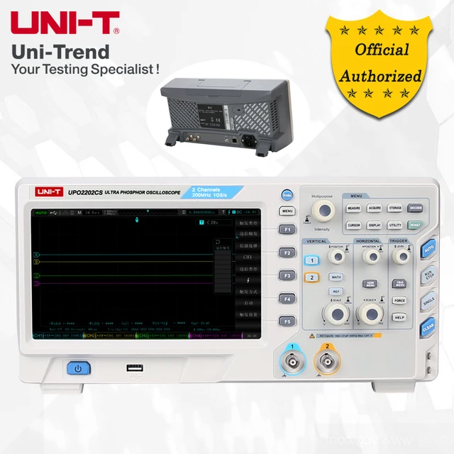 Best Offers UNI-T UPO2202CS Ultra Phosphor Oscilloscope; 2 Channels, 200MHz Bandwidth, 1GS/s Sampling Rate, USB Communication