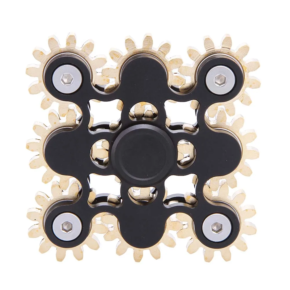 New Gears Linkage Fidget Spinner Metal EDC Hand Spinner Nine Teeth