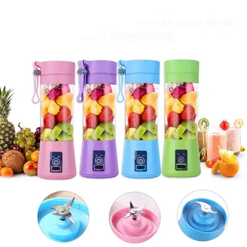 

380 ML 2/4/6 Blades Handhels Juicer Bottle Portable Mini USB Electric Fruit Citrus Lemon Juicer Blender Squeezer Reamer Machine