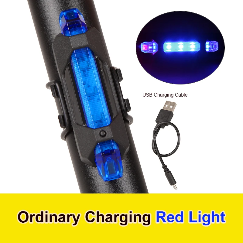 Clearance 2018 New Rechargeable USB LED Bike Tail Light Taillight MTB Safety Warning Bicycle Front Rear Light Bicycle Lamp Drop ship 1