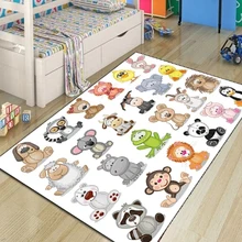 Еще цветные джунгли милые забавные животные Современный 3d принт нескользящие микрофибры для детской комнаты Декоративные области коврик
