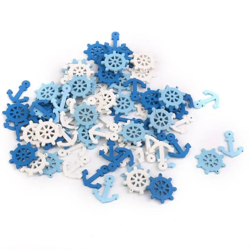100pcs Anchor And Helm Wooden Pendants Scrapbooking Embellishments Decorative Buttons DIY Burlap Vintage Wedding Decoration 100pcs Anchor And Helm Wooden Pendants Scrapbooking Embellishments Decorative Buttons DIY Burlap Vintage Wedding Decoration