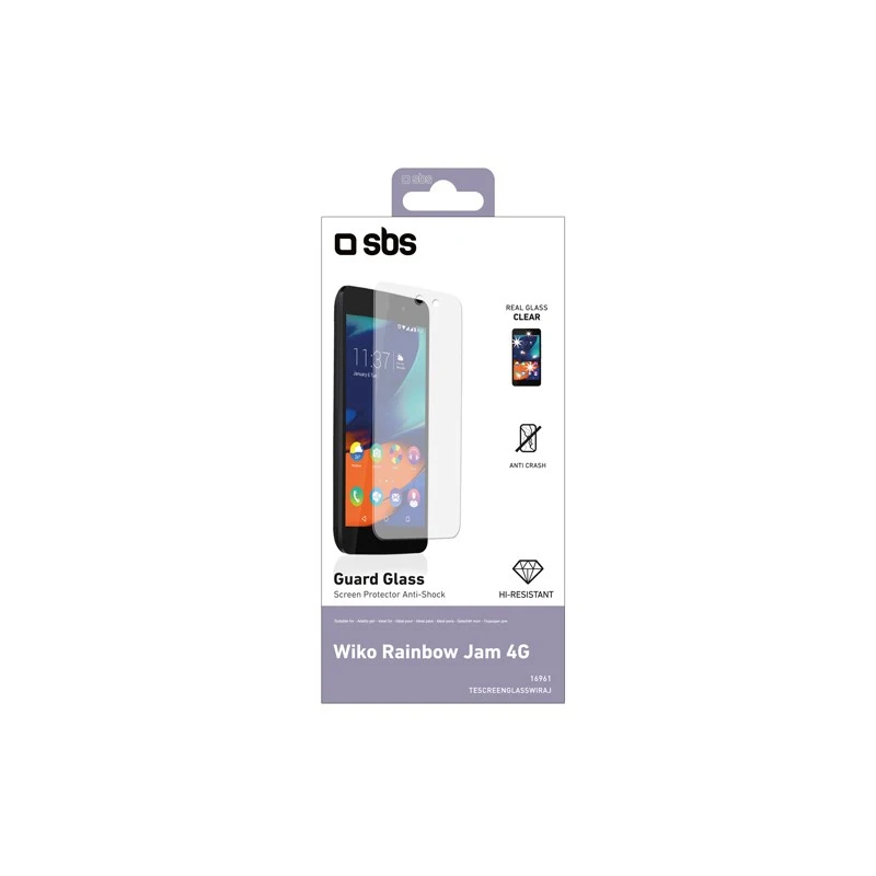 SBS TESCREENGLASSWIRAJ Clear защита экрана Wiko Радуга Варенье 4 г устойчивостью к царапинам