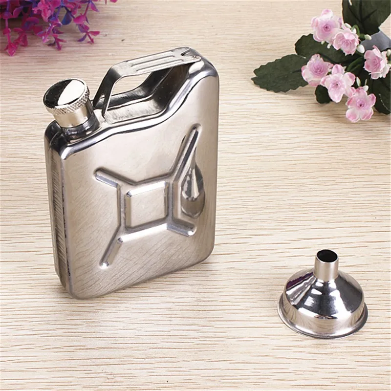 Buy 5oz Stainless Steel Hip Flask Can Liquor Whisky Bottle With Funnel Portable