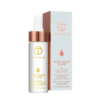

O.TWO.O Face Lips Make Up Moisturizer Easy to Absorb 24K Rose Gold Elixir Skin Face Base Essential Oil Makeup Primer TSLM2