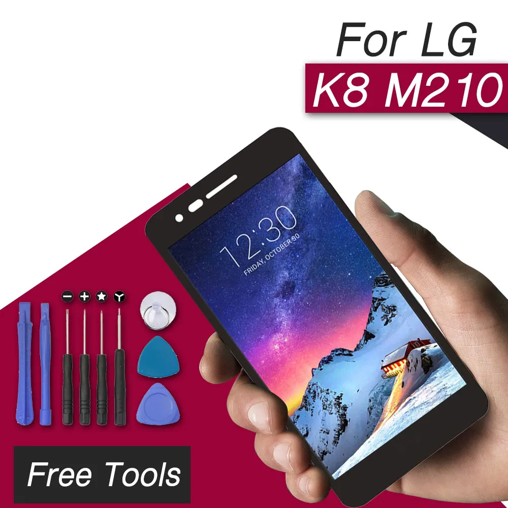 

high quality display screen for LG K8 2017 lcd with digitizer touch screen assembly for LG k8 2017 display M210 MS210 US215 M200