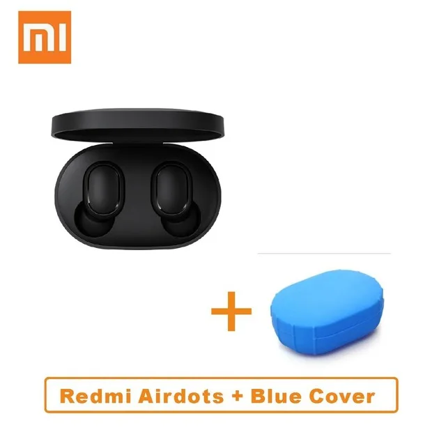 Предпродажные Xiaomi Redmi Airdots TWS Bluetooth наушники стерео бас BT 5,0 Eeadphones с микрофоном Handsfree Наушники управление AI - Цвет: CN add a case