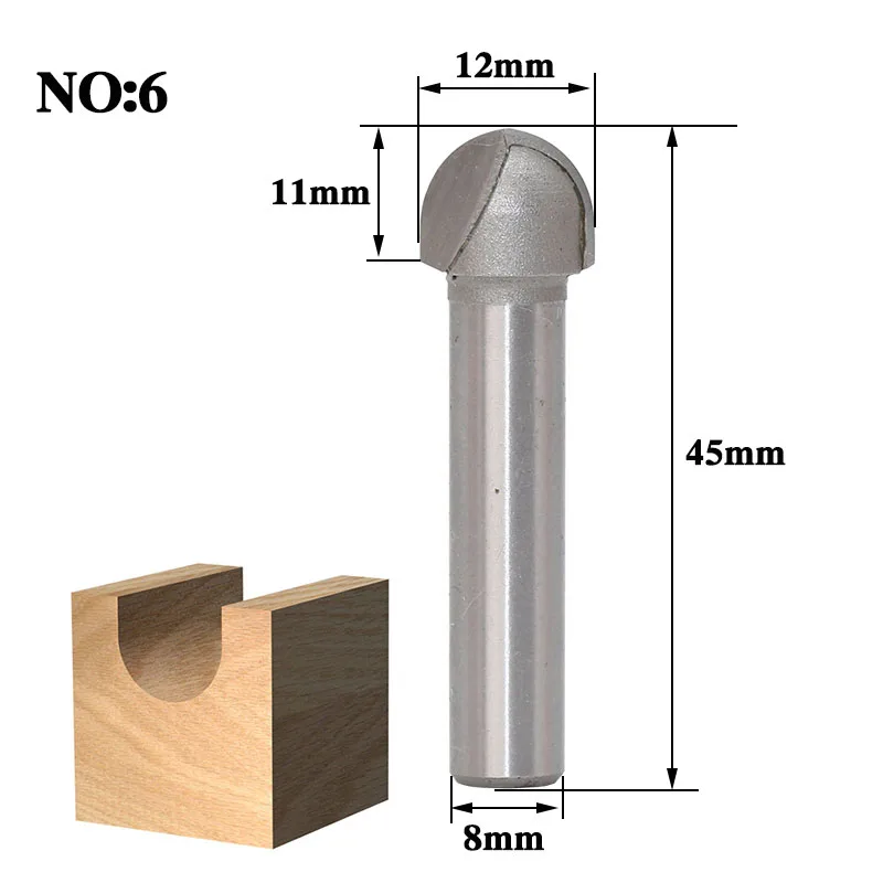 1 шт. 8 мм хвостовик древесины фреза прямой конец насадка-триммер очистки флеш отделка Уголок Круглый бокс биты инструменты фреза RCT