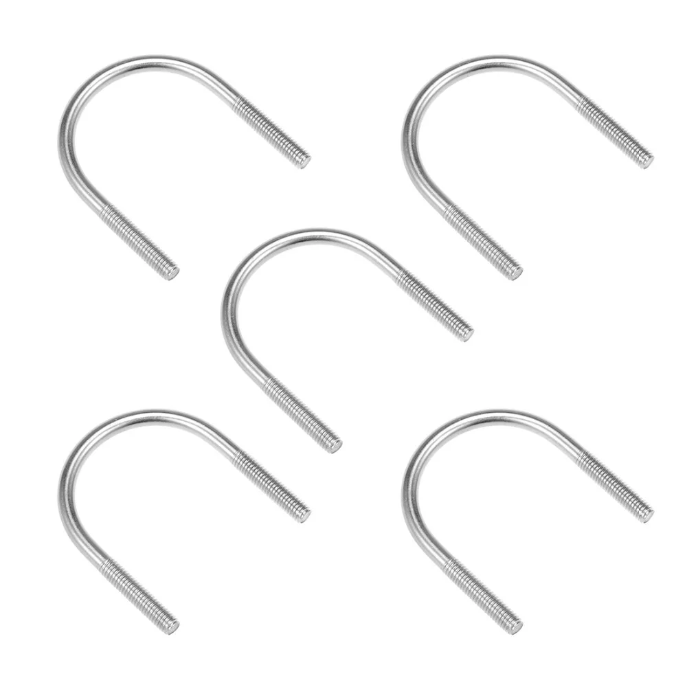 

UXCELL 5pcs Bolts M6 304 Stainless Steel U-Bolt Fastener For 45/76mm Pipe Diameter To Mechanical Fittings Connection Hardware