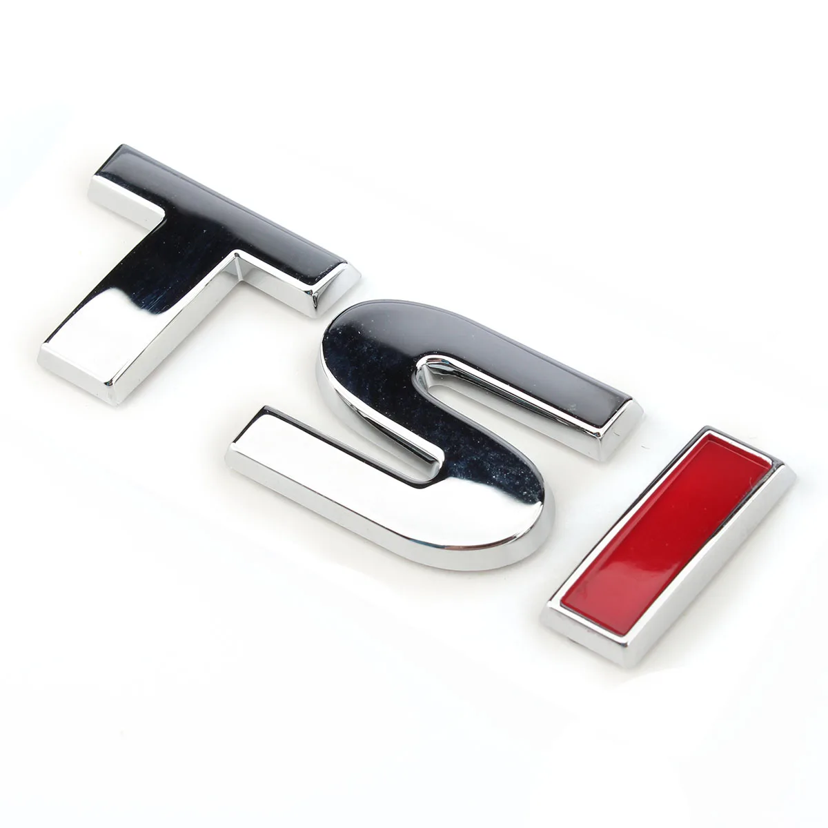 

OEM Chrome Emblem Red Badge Sticker TSI Logo for VW Jetta Golf Passat Beetle