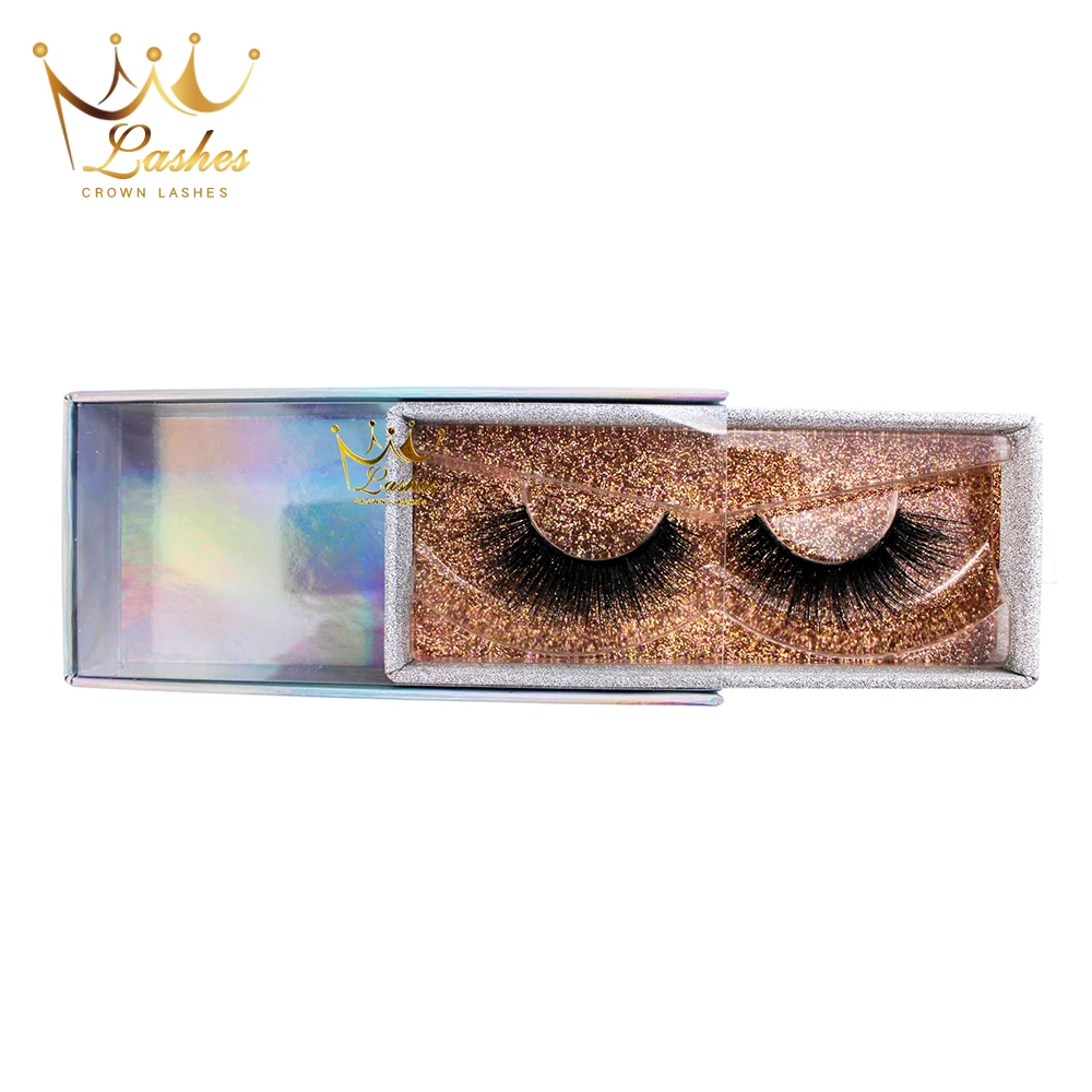 

6d mink feather eyelashes custom private package box logo