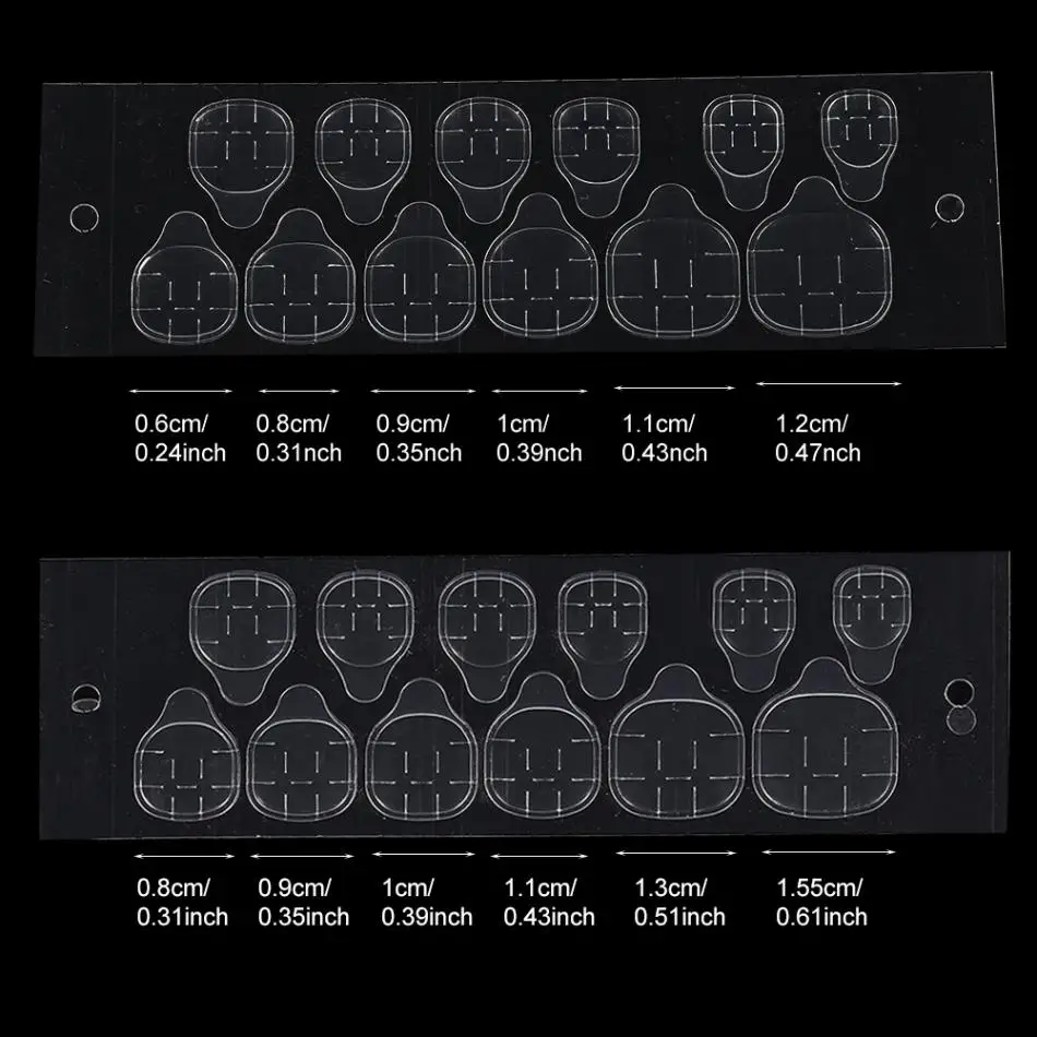 50 листов/лот двухсторонний клей-стикер Липкая лента прозрачный клей для ногтей для поддельных ложных художественное оформление ногтей инструменты