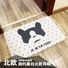 Скандинавский кролик/звезды серый белый короткий плюшевый коврик напольный коврик ковер Противоскользящий моющийся ковер