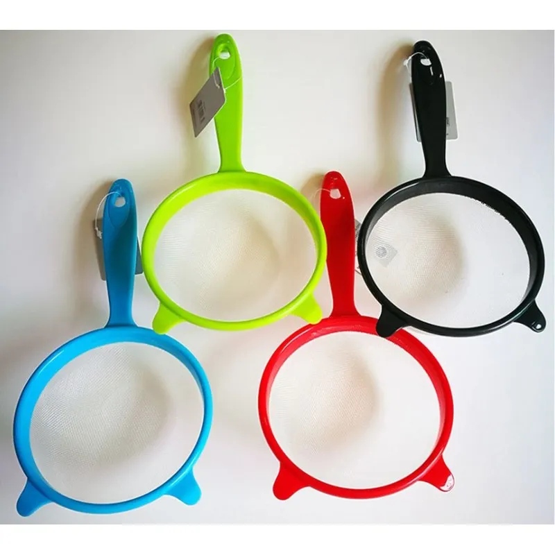 

Mesh Fried Food Strainer Food Filter Spoon Strainer Fishing Colander Plastic Handle Home Kitchen Cooking Tools Color Random