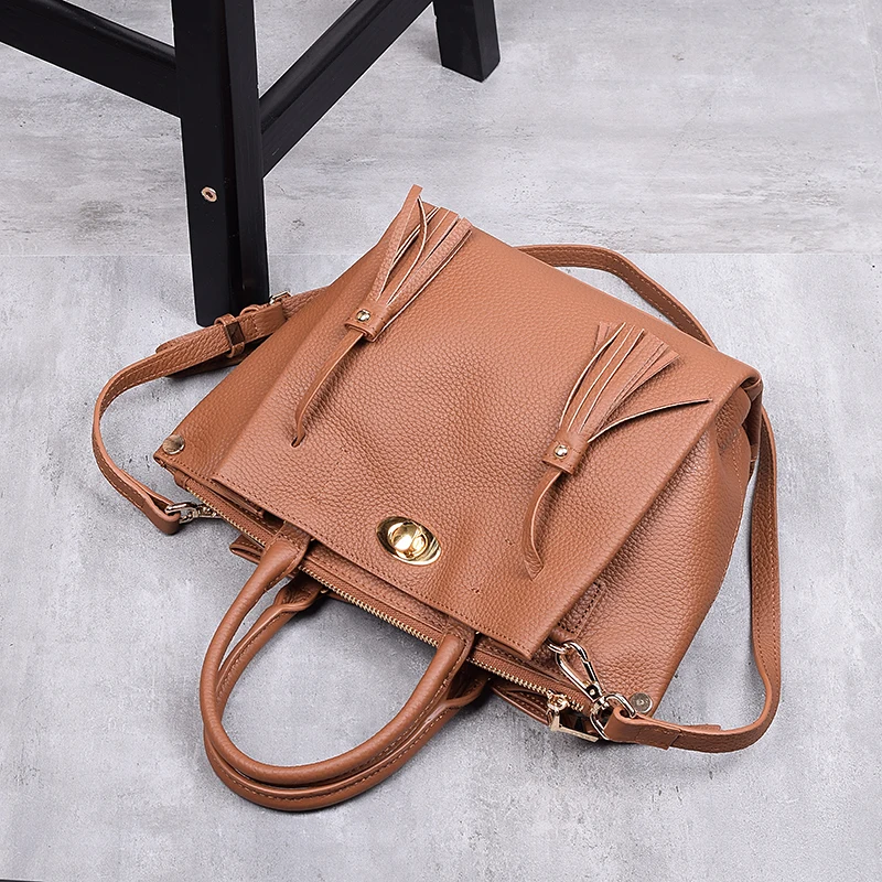 

Alina 118 Retro Style Luxury Handbags Women Bags Designer Simple Padlock Shoulder Crossbody Bags For Women Split Leather