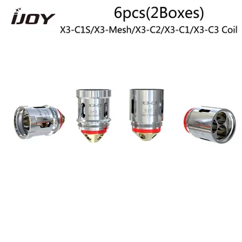 

6Pcs Original Ijoy X3-Mesh Coil Head Vape For X3 Atomizer Avenger Subohm Tank E Cigarettes Vaper
