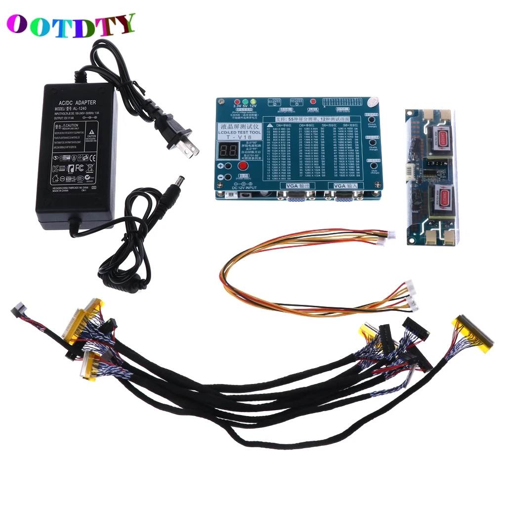 

OOTDTY Laptop TV LCD LED Test Tool Panel Tester Support 7 -84 Inch LVDS 6 Screen Line