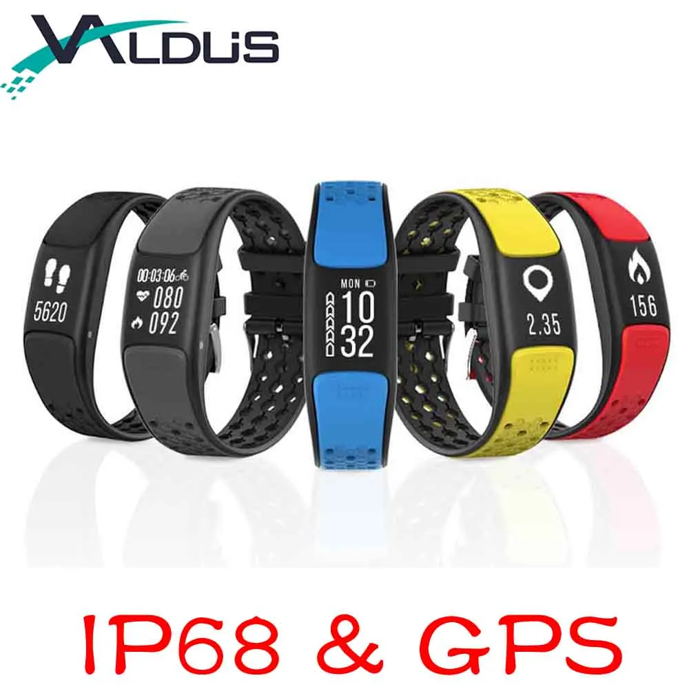

Valdus P8 GPS Smart Band Fitness Tracker Dynamic Heart Rate Monitor 0.73" OLED Screen IP68 Waterproof Smart Wristbands Pedometer